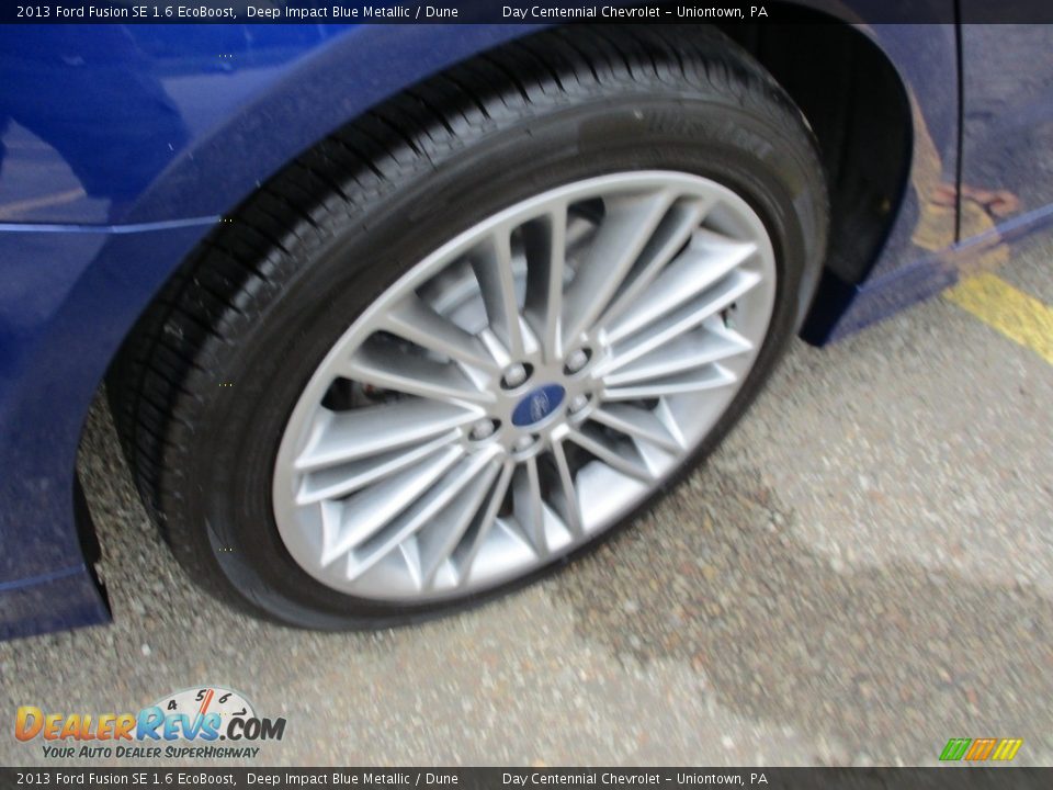 2013 Ford Fusion SE 1.6 EcoBoost Deep Impact Blue Metallic / Dune Photo #4