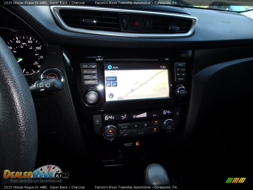 2015 Nissan Rogue SV AWD Super Black / Charcoal Photo #22