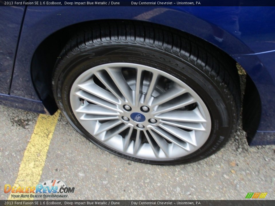 2013 Ford Fusion SE 1.6 EcoBoost Deep Impact Blue Metallic / Dune Photo #8
