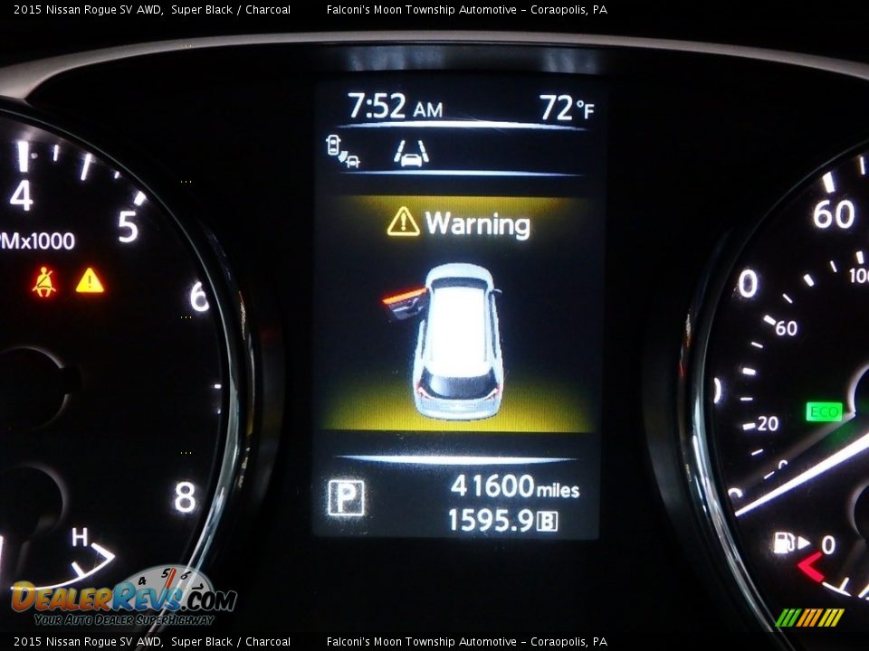 2015 Nissan Rogue SV AWD Super Black / Charcoal Photo #24