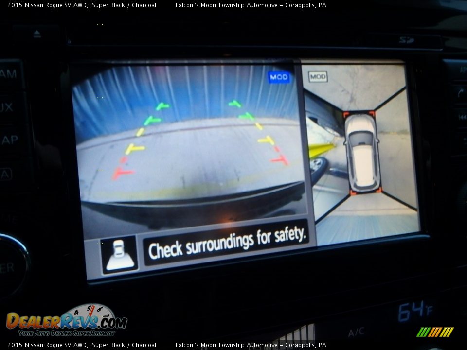 2015 Nissan Rogue SV AWD Super Black / Charcoal Photo #25