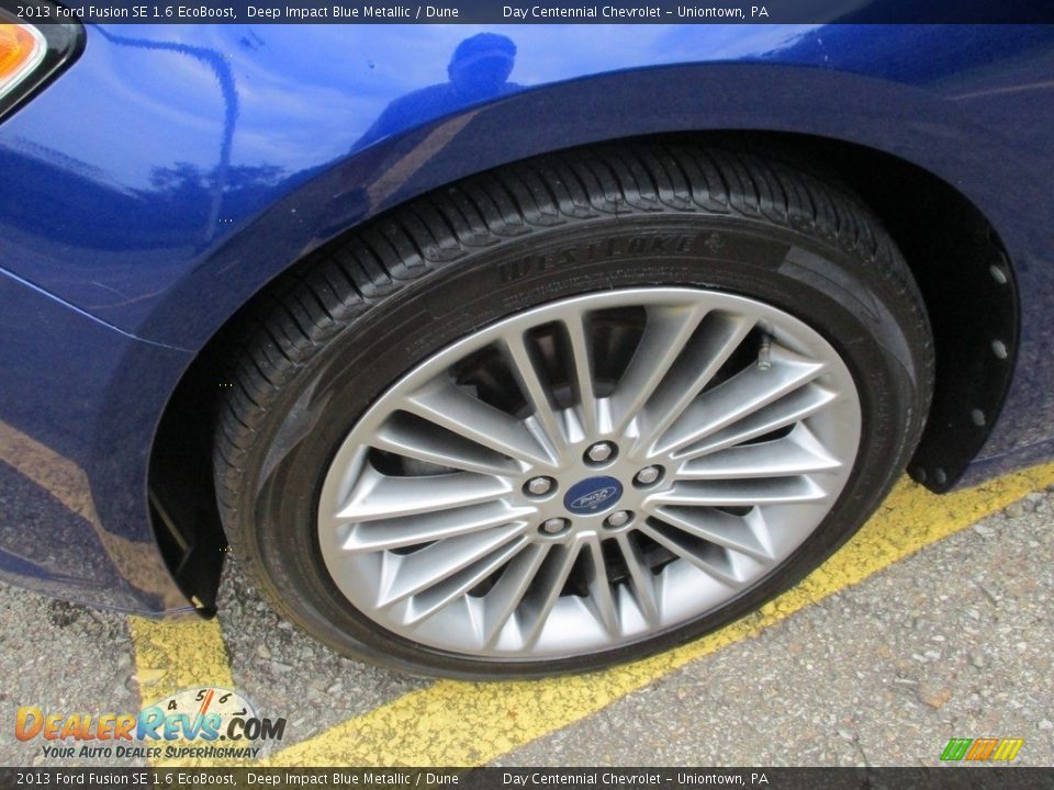 2013 Ford Fusion SE 1.6 EcoBoost Deep Impact Blue Metallic / Dune Photo #10