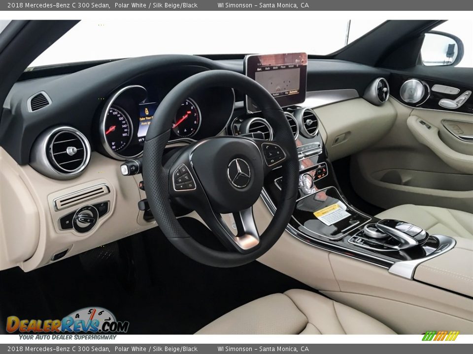 2018 Mercedes-Benz C 300 Sedan Polar White / Silk Beige/Black Photo #4
