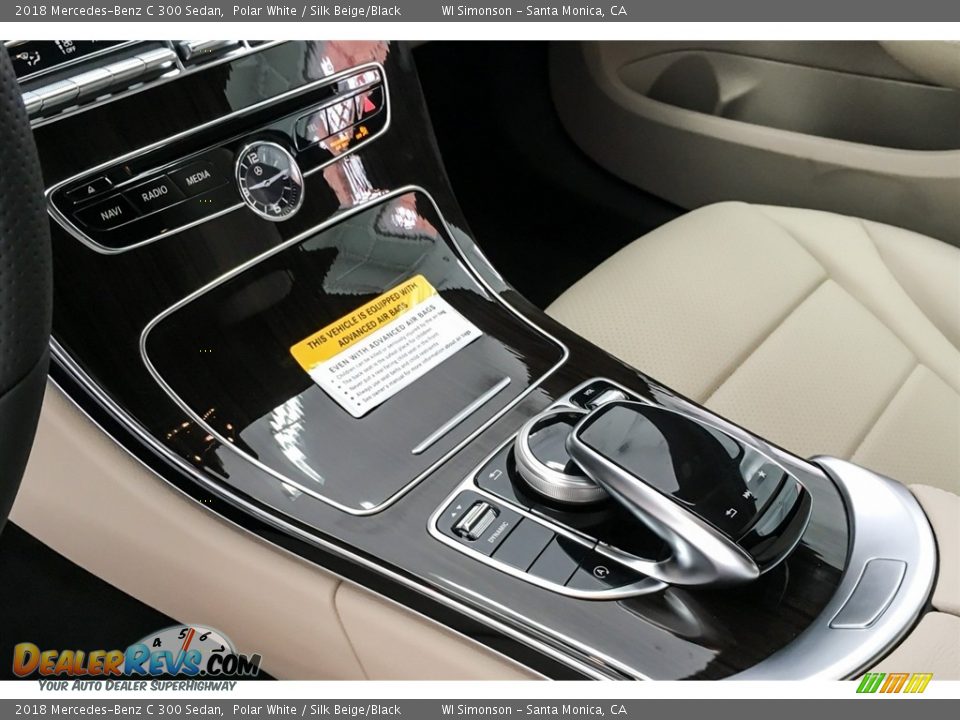 2018 Mercedes-Benz C 300 Sedan Polar White / Silk Beige/Black Photo #7