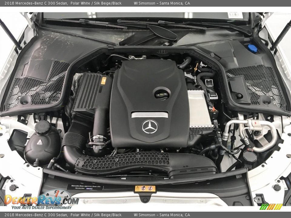 2018 Mercedes-Benz C 300 Sedan Polar White / Silk Beige/Black Photo #8