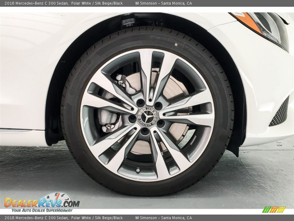 2018 Mercedes-Benz C 300 Sedan Polar White / Silk Beige/Black Photo #9