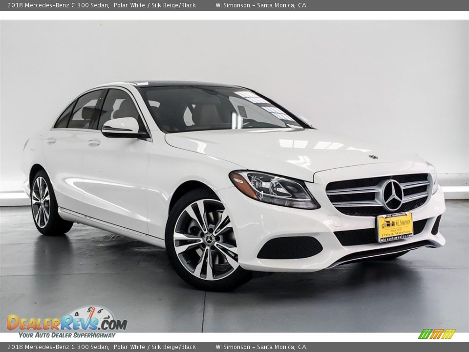 2018 Mercedes-Benz C 300 Sedan Polar White / Silk Beige/Black Photo #12
