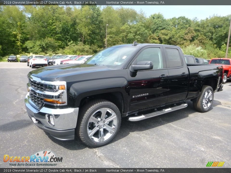 2019 Chevrolet Silverado LD LT Double Cab 4x4 Black / Jet Black Photo #1