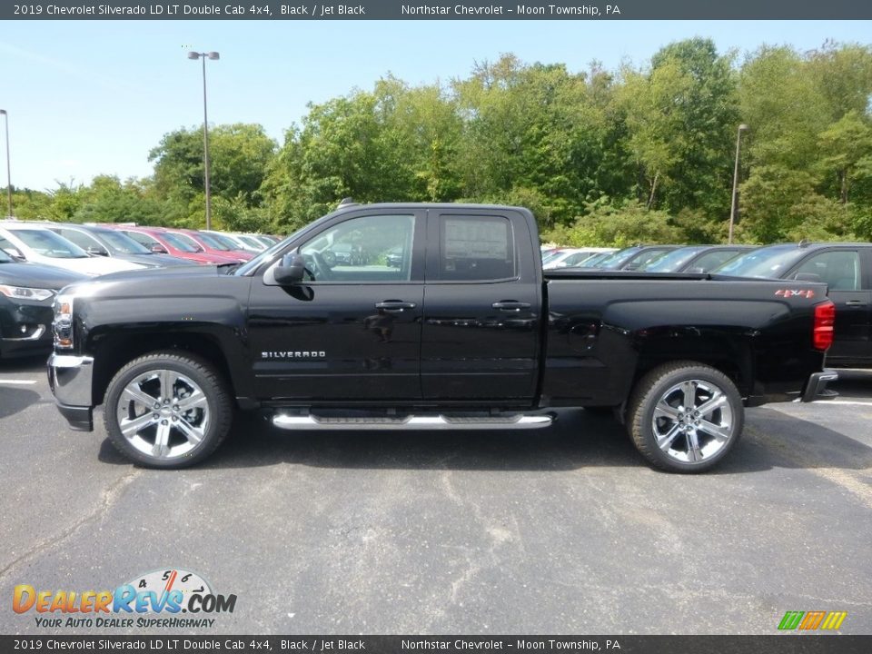 2019 Chevrolet Silverado LD LT Double Cab 4x4 Black / Jet Black Photo #2
