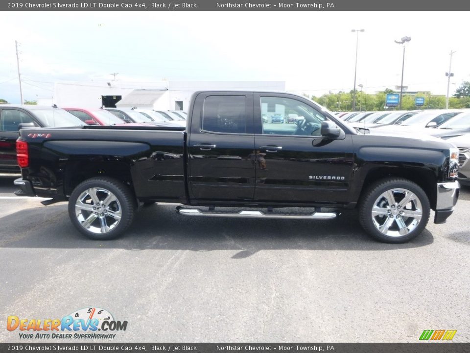 2019 Chevrolet Silverado LD LT Double Cab 4x4 Black / Jet Black Photo #6