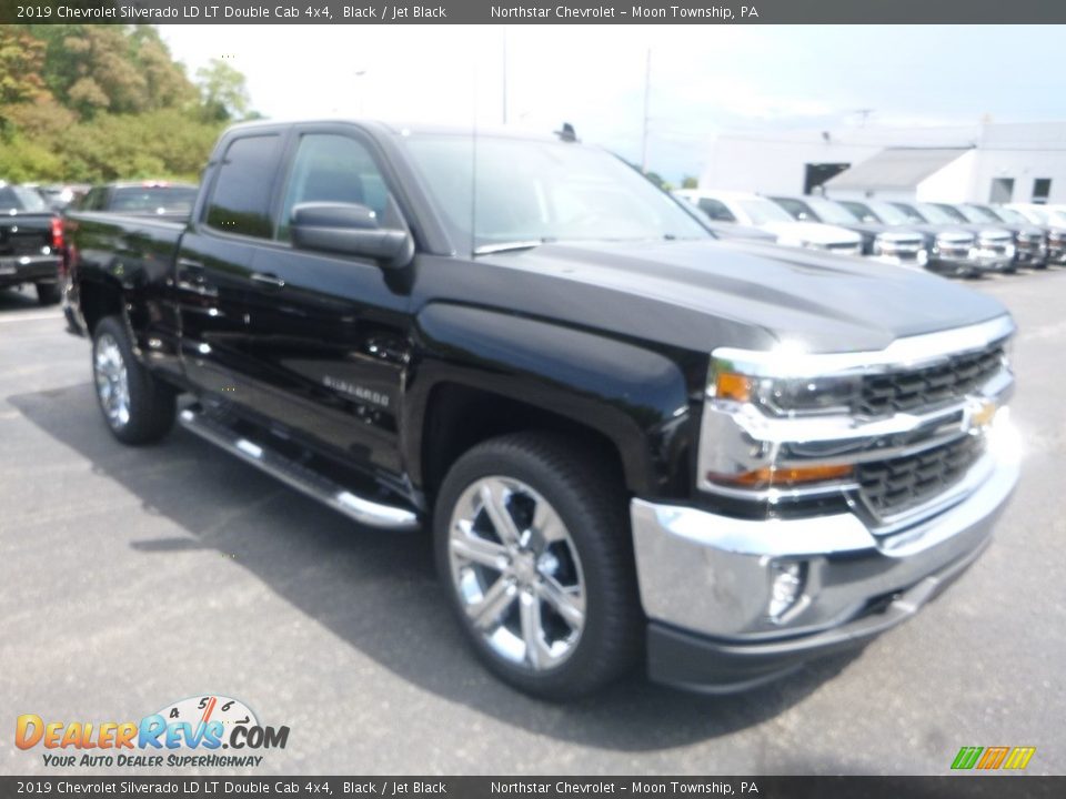 2019 Chevrolet Silverado LD LT Double Cab 4x4 Black / Jet Black Photo #7