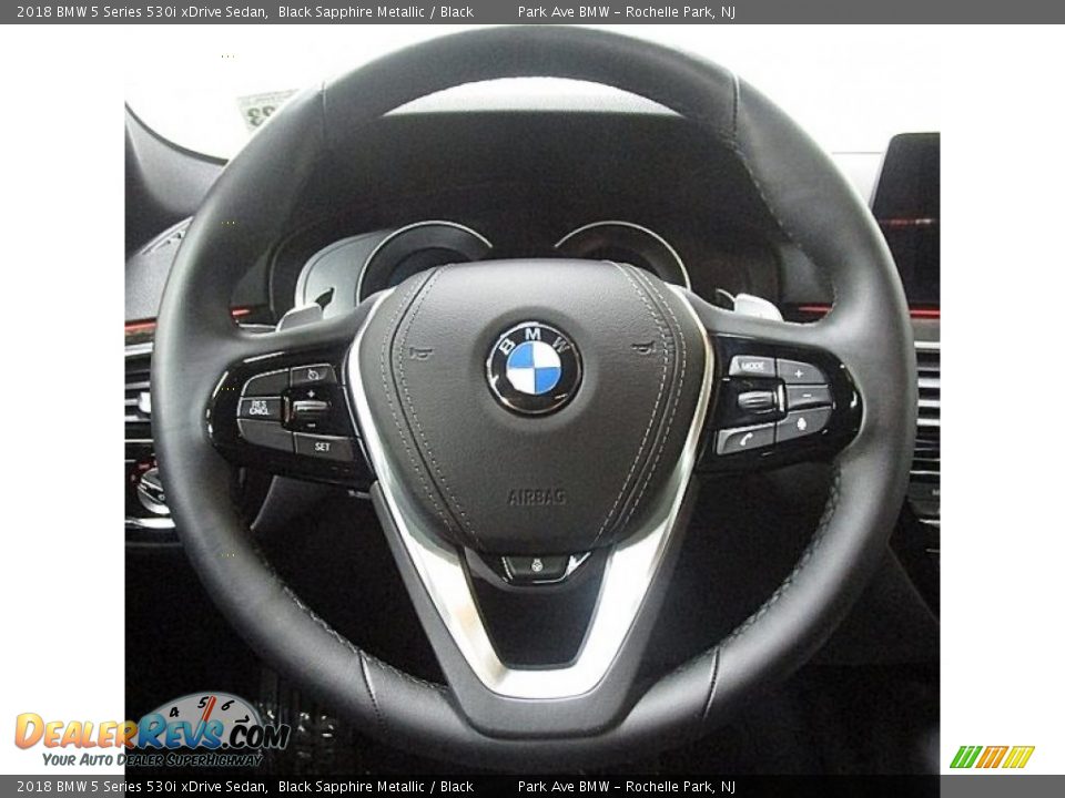 2018 BMW 5 Series 530i xDrive Sedan Black Sapphire Metallic / Black Photo #26