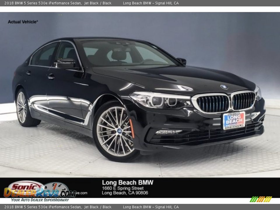2018 BMW 5 Series 530e iPerfomance Sedan Jet Black / Black Photo #1