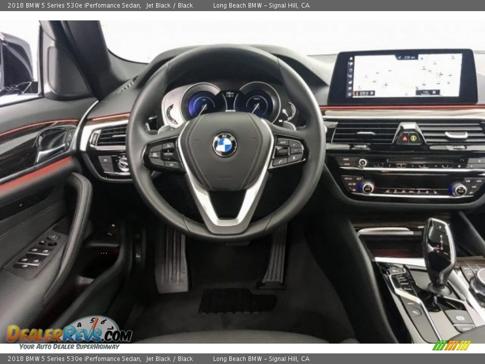 2018 BMW 5 Series 530e iPerfomance Sedan Jet Black / Black Photo #4