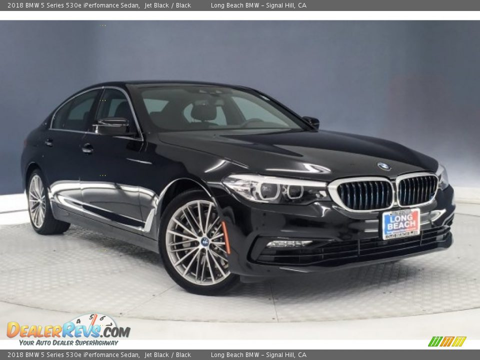 2018 BMW 5 Series 530e iPerfomance Sedan Jet Black / Black Photo #13