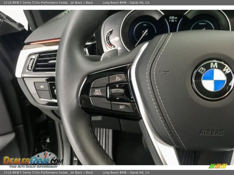 2018 BMW 5 Series 530e iPerfomance Sedan Jet Black / Black Photo #14