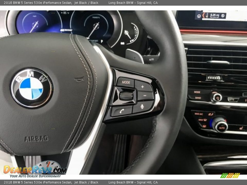 2018 BMW 5 Series 530e iPerfomance Sedan Jet Black / Black Photo #15