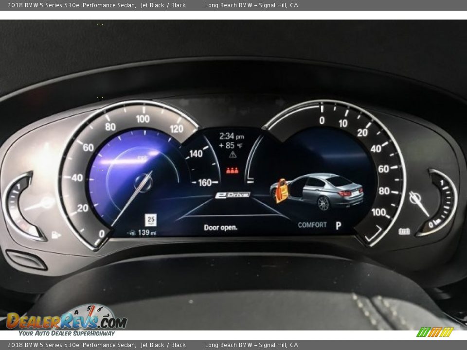 2018 BMW 5 Series 530e iPerfomance Sedan Jet Black / Black Photo #17