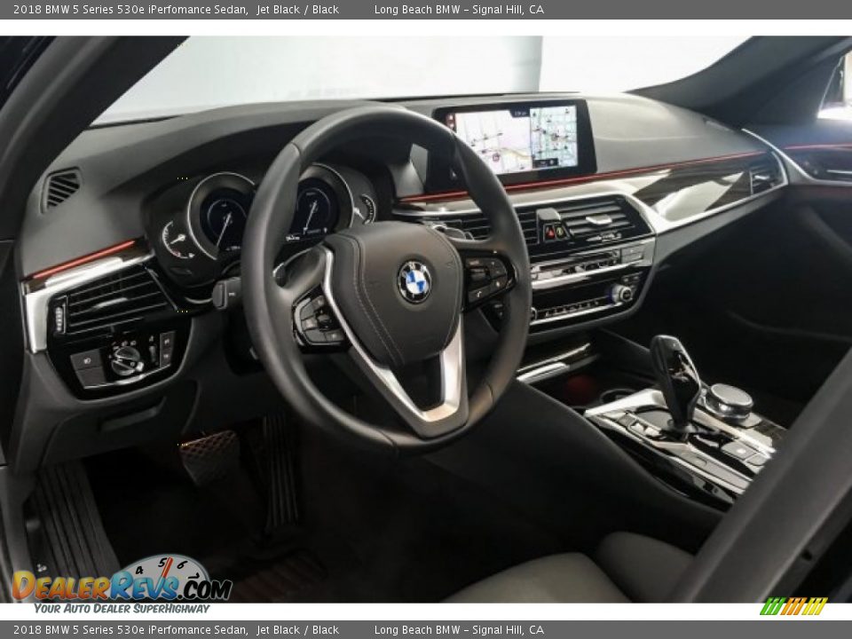 2018 BMW 5 Series 530e iPerfomance Sedan Jet Black / Black Photo #19