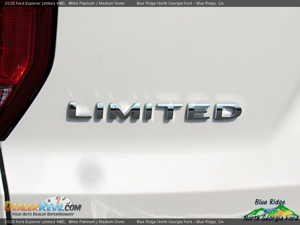 2018 Ford Explorer Limited 4WD White Platinum / Medium Stone Photo #35