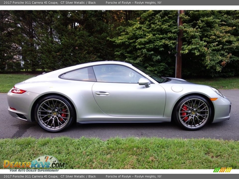 2017 Porsche 911 Carrera 4S Coupe GT Silver Metallic / Black Photo #7