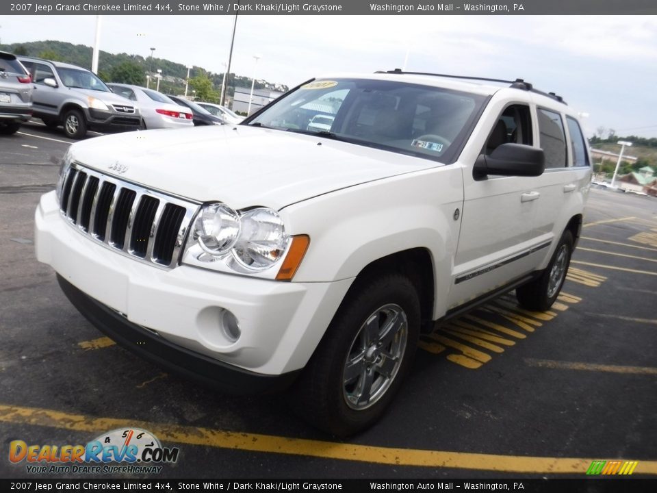 2007 Jeep Grand Cherokee Limited 4x4 Stone White / Dark Khaki/Light Graystone Photo #6
