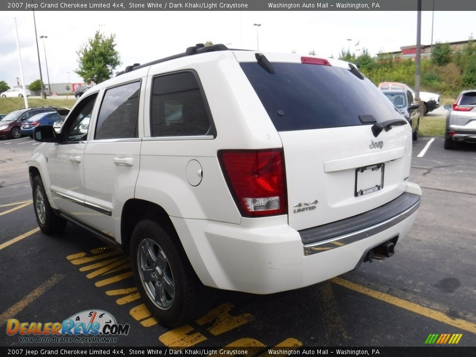 2007 Jeep Grand Cherokee Limited 4x4 Stone White / Dark Khaki/Light Graystone Photo #7