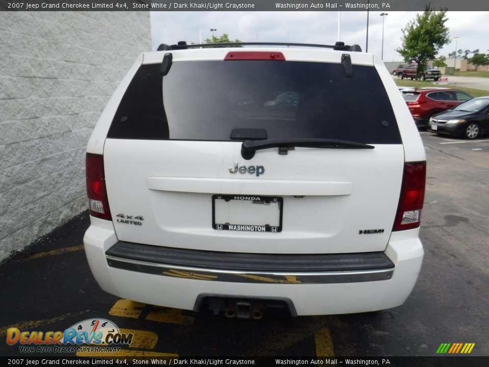 2007 Jeep Grand Cherokee Limited 4x4 Stone White / Dark Khaki/Light Graystone Photo #8