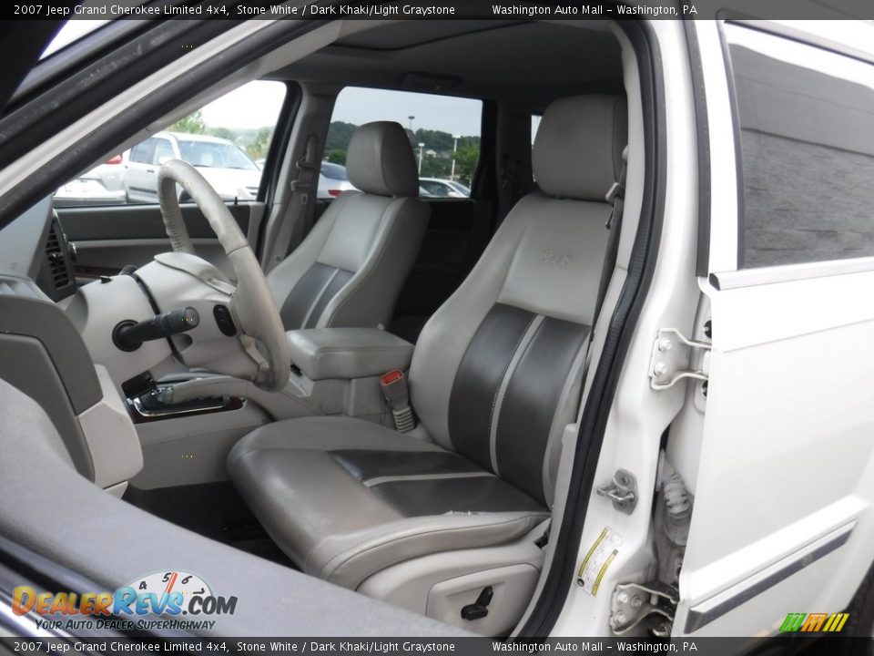 2007 Jeep Grand Cherokee Limited 4x4 Stone White / Dark Khaki/Light Graystone Photo #13