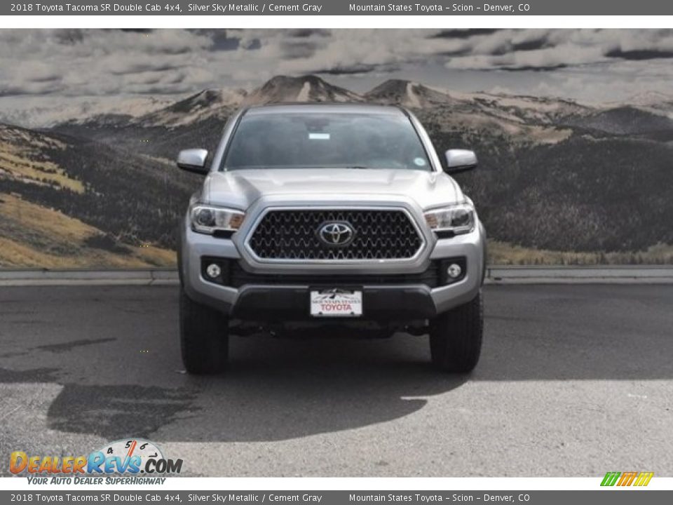 2018 Toyota Tacoma SR Double Cab 4x4 Silver Sky Metallic / Cement Gray Photo #2