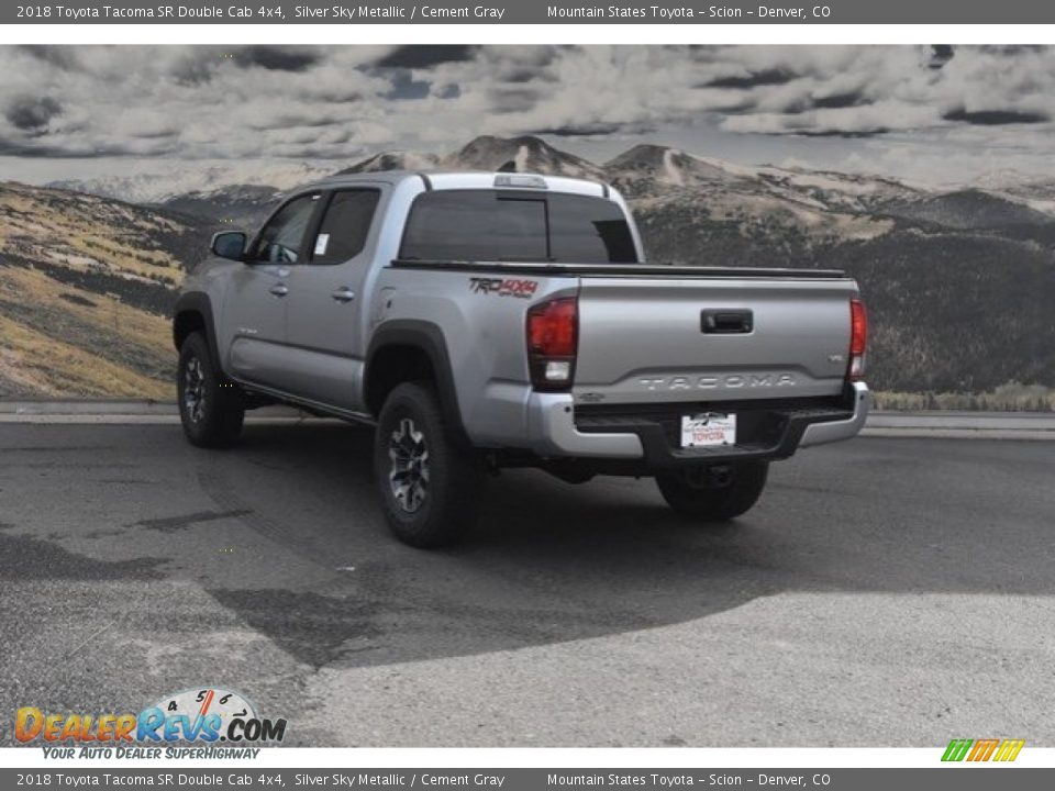 2018 Toyota Tacoma SR Double Cab 4x4 Silver Sky Metallic / Cement Gray Photo #3