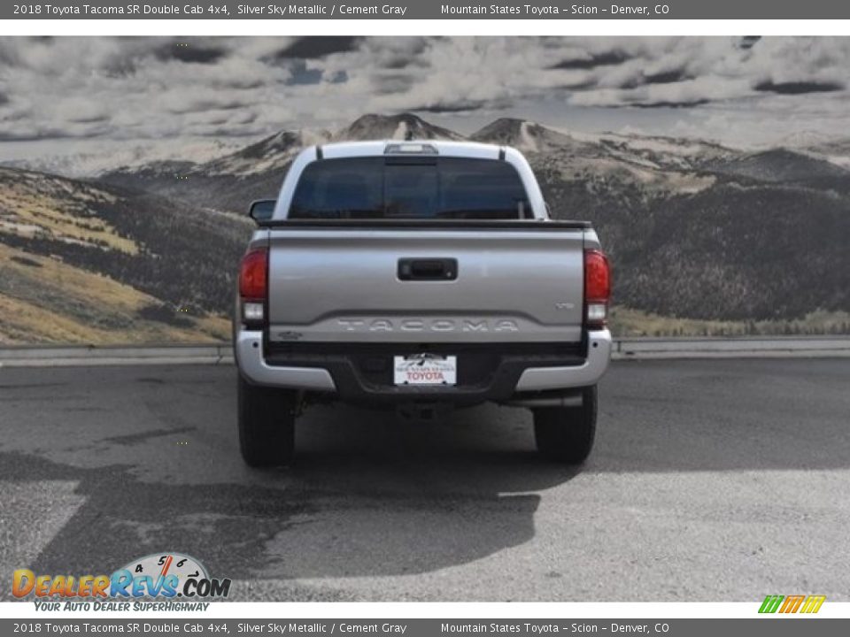 2018 Toyota Tacoma SR Double Cab 4x4 Silver Sky Metallic / Cement Gray Photo #4