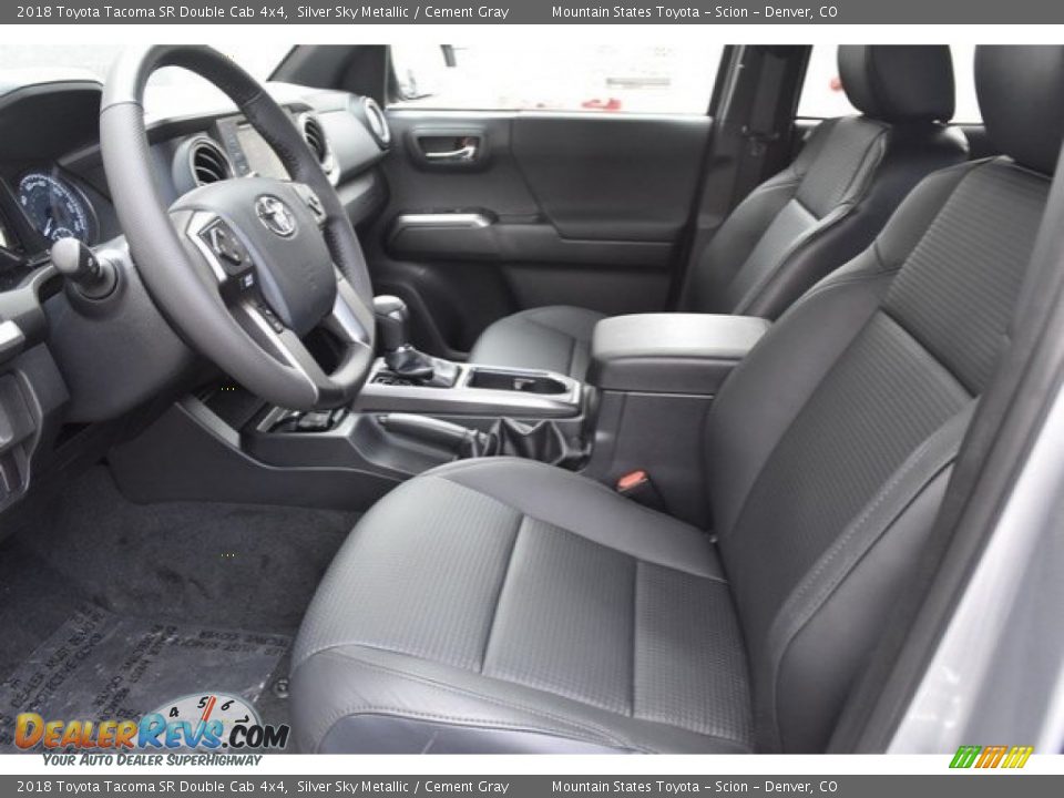 2018 Toyota Tacoma SR Double Cab 4x4 Silver Sky Metallic / Cement Gray Photo #6