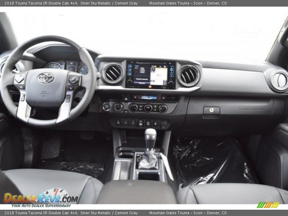 2018 Toyota Tacoma SR Double Cab 4x4 Silver Sky Metallic / Cement Gray Photo #8