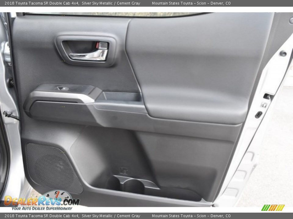 2018 Toyota Tacoma SR Double Cab 4x4 Silver Sky Metallic / Cement Gray Photo #23
