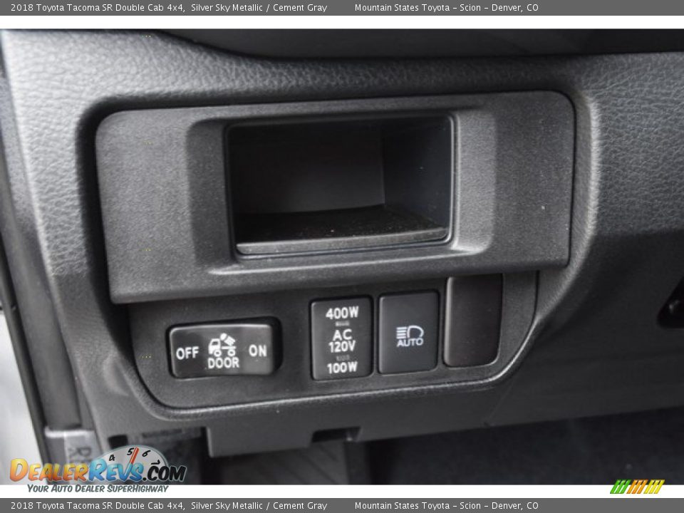 2018 Toyota Tacoma SR Double Cab 4x4 Silver Sky Metallic / Cement Gray Photo #25