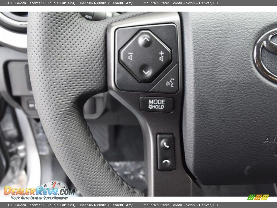 2018 Toyota Tacoma SR Double Cab 4x4 Silver Sky Metallic / Cement Gray Photo #26