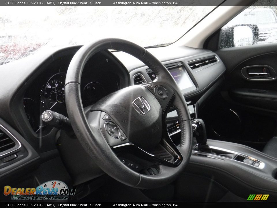 2017 Honda HR-V EX-L AWD Crystal Black Pearl / Black Photo #13