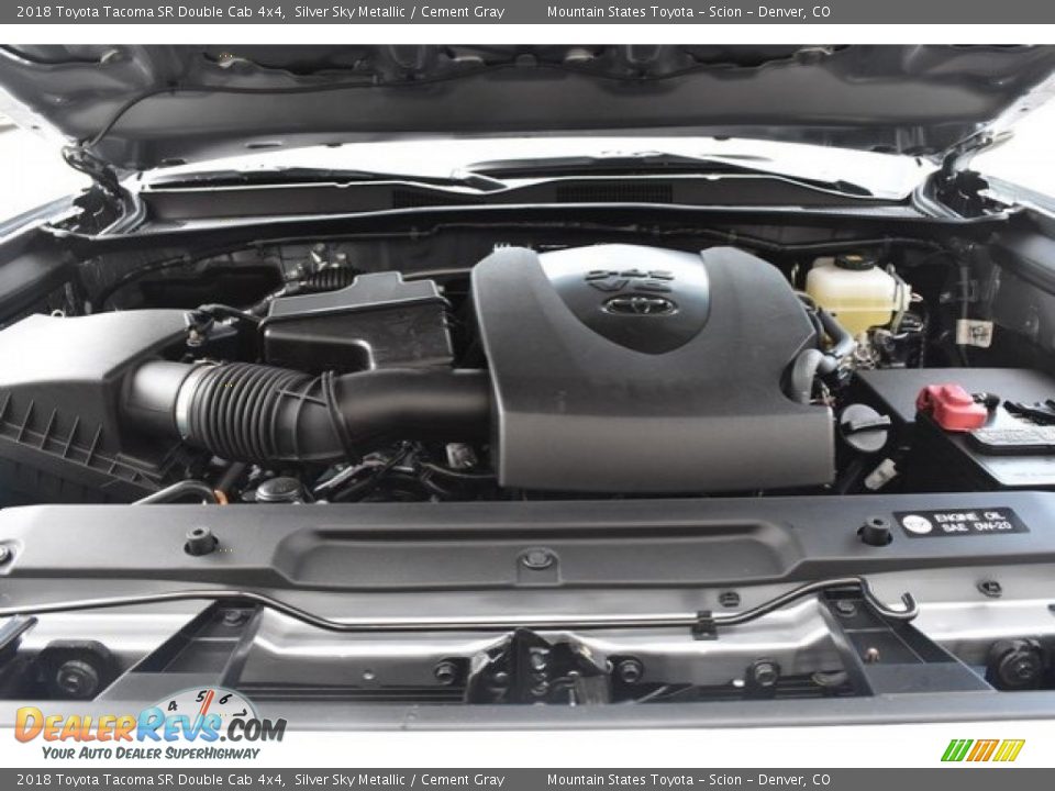 2018 Toyota Tacoma SR Double Cab 4x4 Silver Sky Metallic / Cement Gray Photo #31