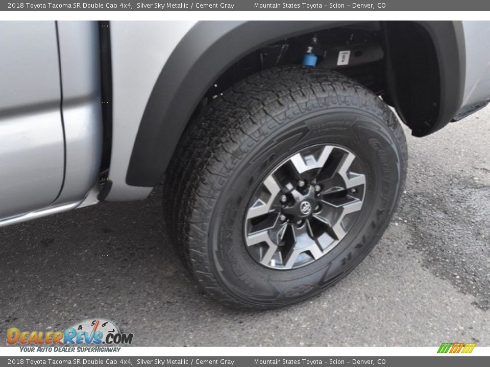 2018 Toyota Tacoma SR Double Cab 4x4 Silver Sky Metallic / Cement Gray Photo #33