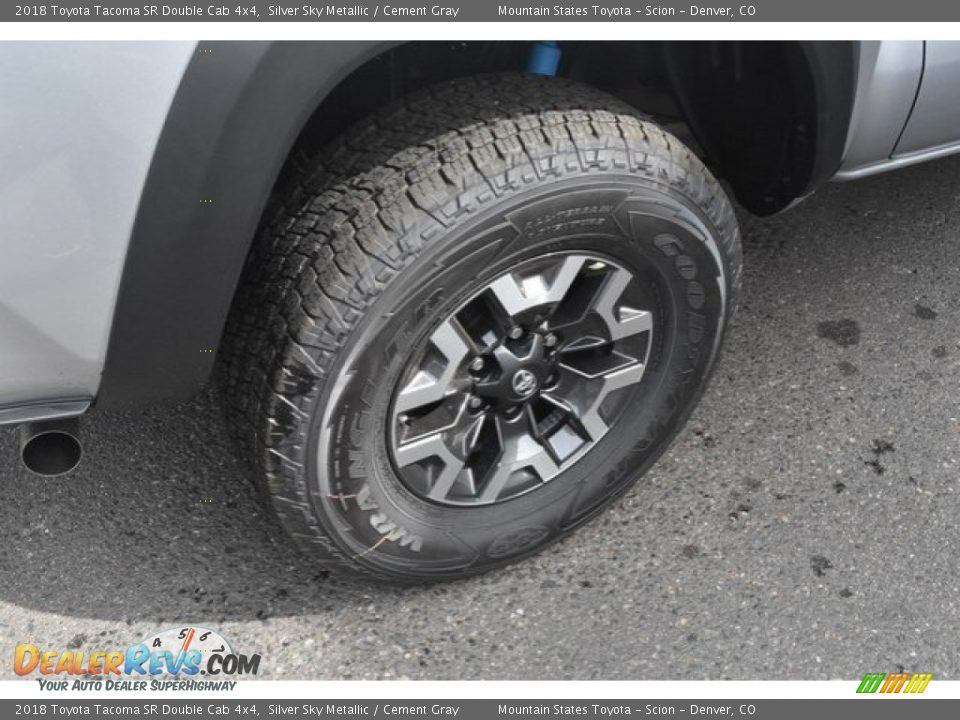 2018 Toyota Tacoma SR Double Cab 4x4 Silver Sky Metallic / Cement Gray Photo #34