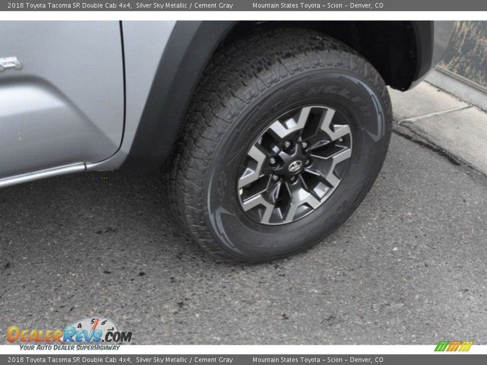 2018 Toyota Tacoma SR Double Cab 4x4 Silver Sky Metallic / Cement Gray Photo #35