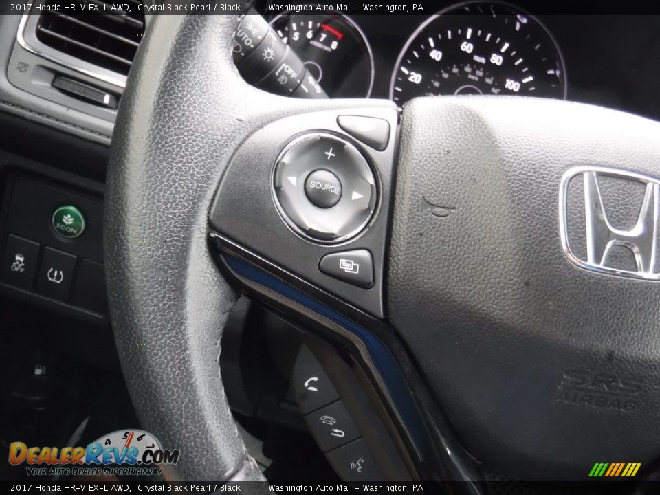2017 Honda HR-V EX-L AWD Crystal Black Pearl / Black Photo #21