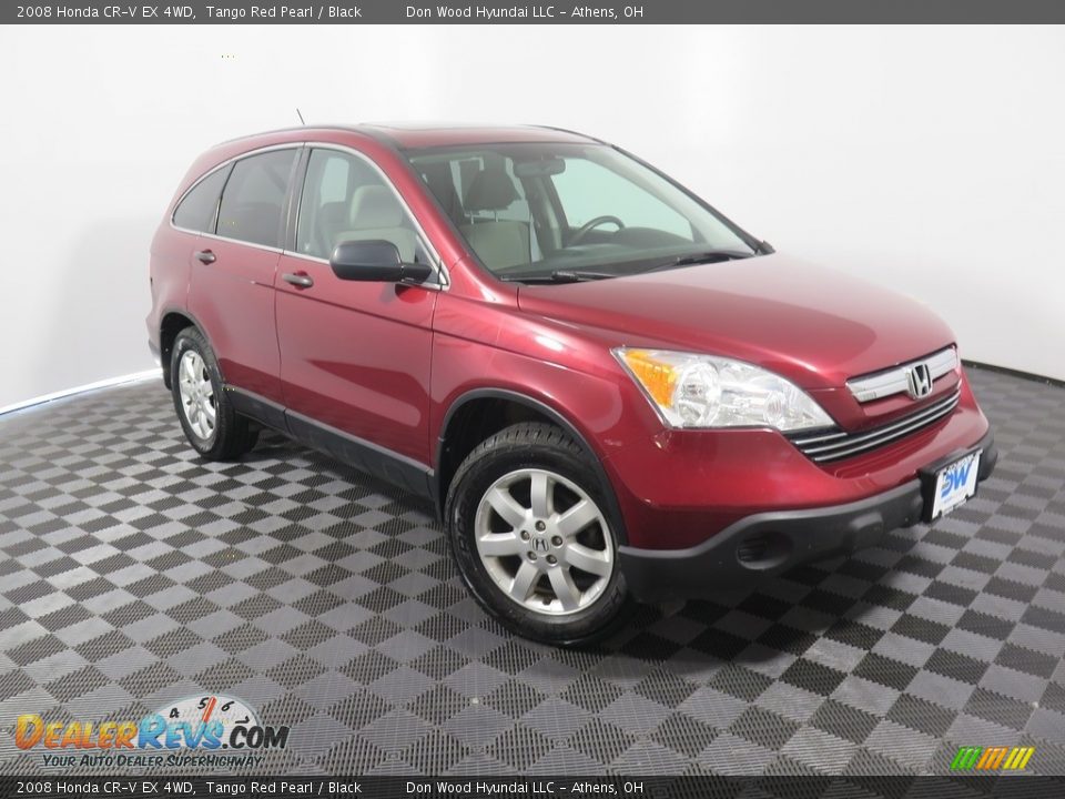 2008 Honda CR-V EX 4WD Tango Red Pearl / Black Photo #4