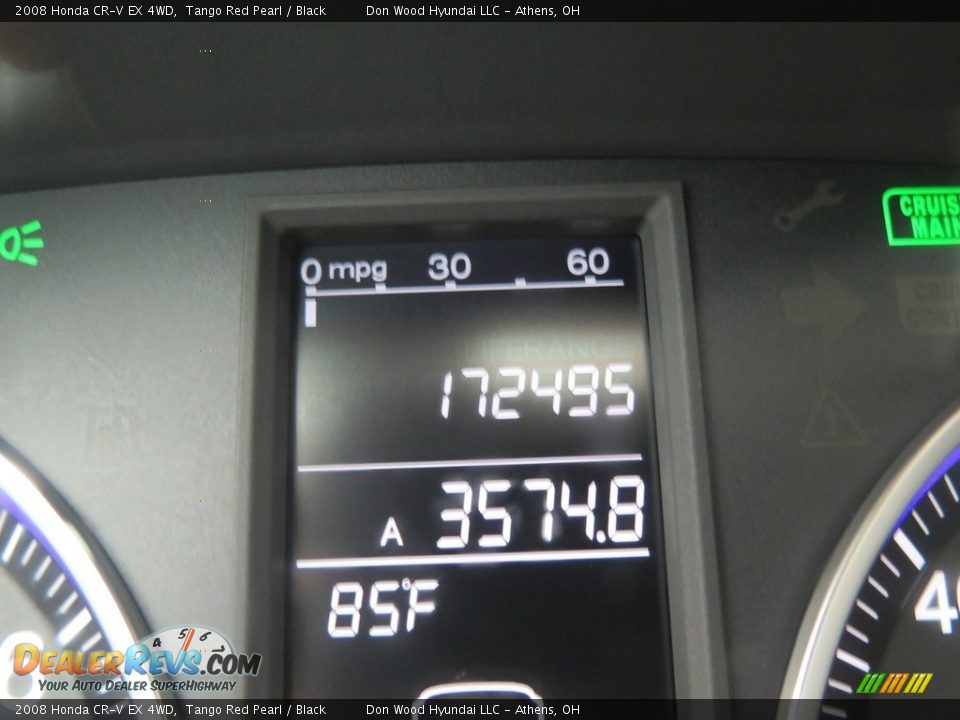 2008 Honda CR-V EX 4WD Tango Red Pearl / Black Photo #16