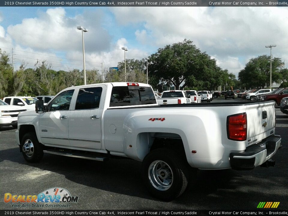 2019 Chevrolet Silverado 3500HD High Country Crew Cab 4x4 Iridescent Pearl Tricoat / High Country Saddle Photo #3