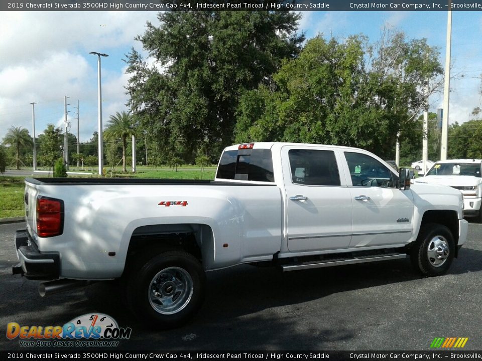 2019 Chevrolet Silverado 3500HD High Country Crew Cab 4x4 Iridescent Pearl Tricoat / High Country Saddle Photo #5