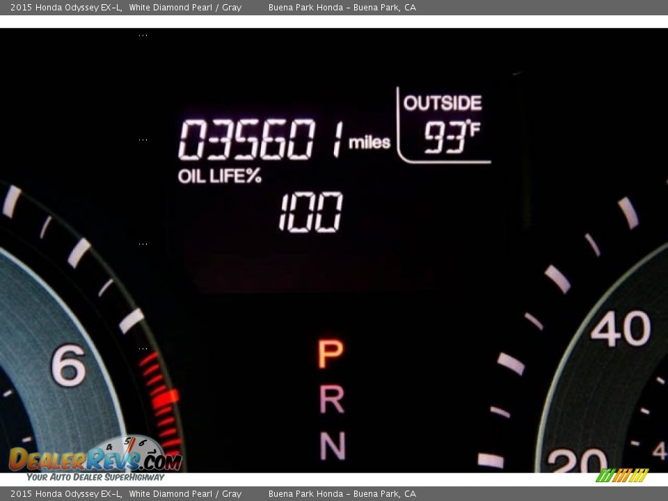 2015 Honda Odyssey EX-L White Diamond Pearl / Gray Photo #6