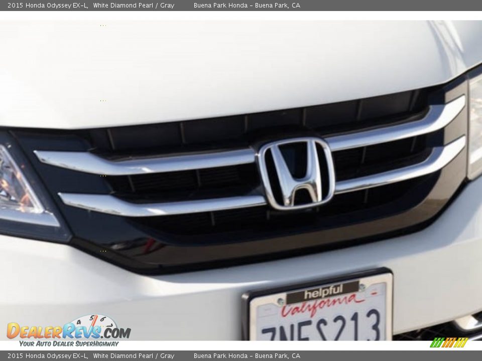 2015 Honda Odyssey EX-L White Diamond Pearl / Gray Photo #8