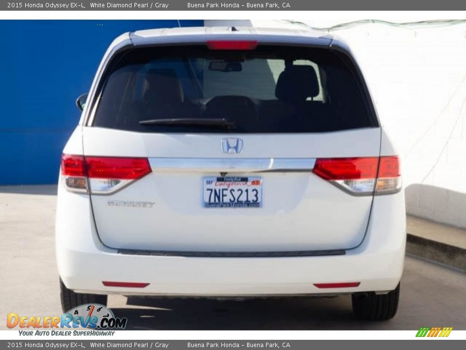 2015 Honda Odyssey EX-L White Diamond Pearl / Gray Photo #10